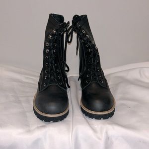 Jeffrey Campbell Black Combat Boots